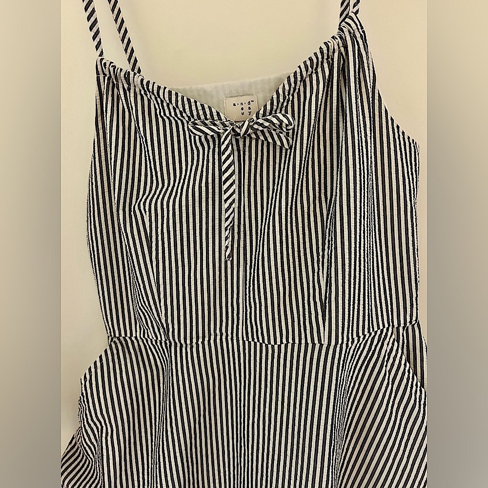 A New Day Blue and White Striped Dress